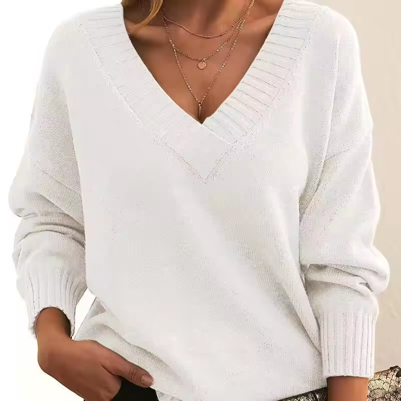 Soft Crew Neck Women's Knit Sweater