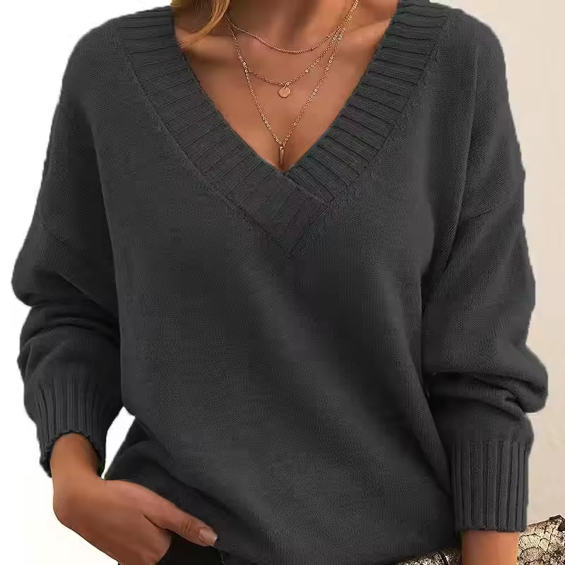 Soft Crew Neck Women's Knit Sweater