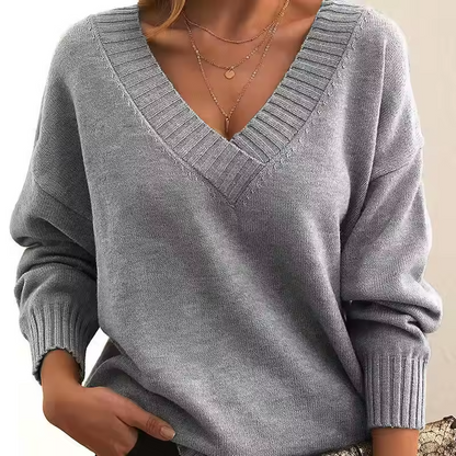 Soft Crew Neck Women's Knit Sweater