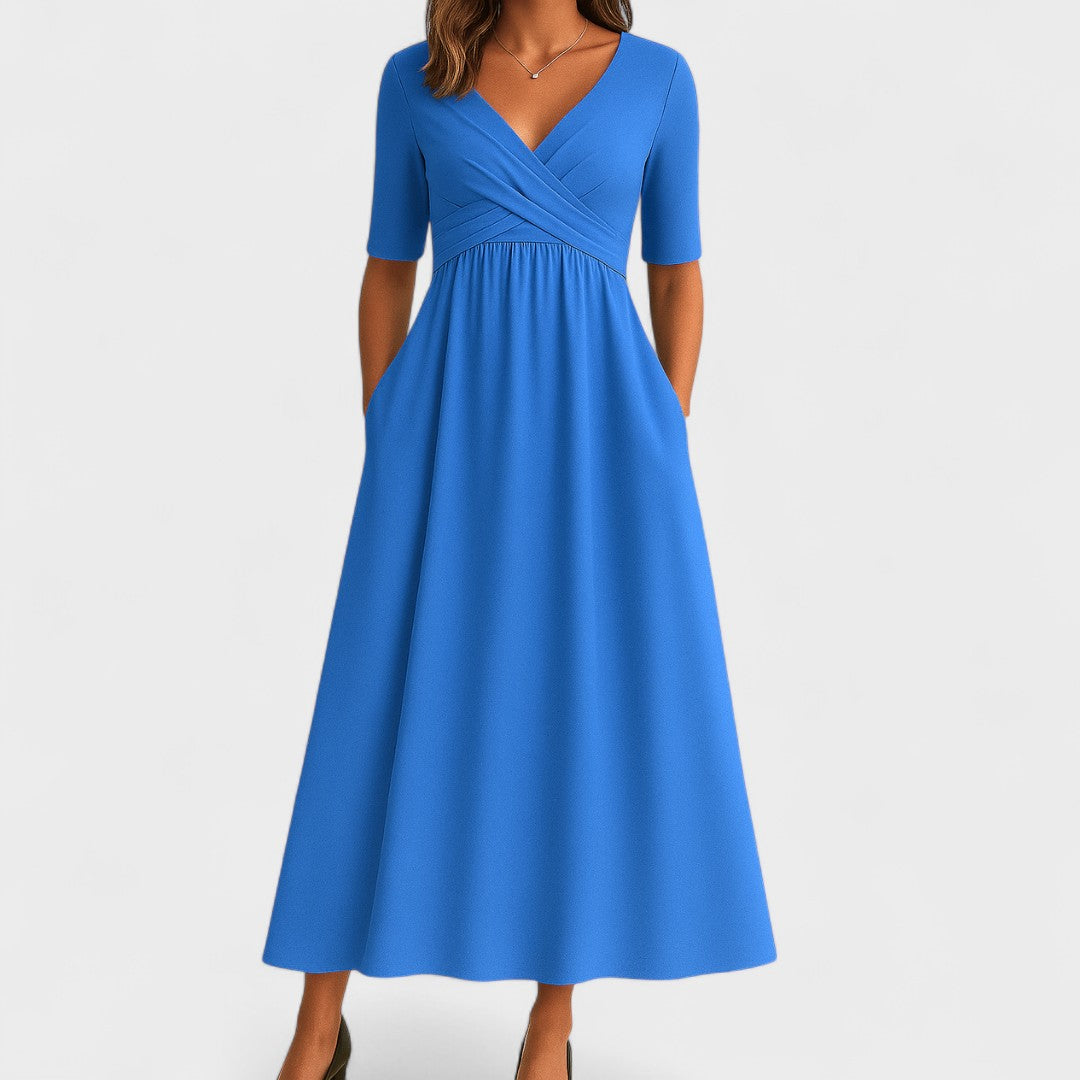 Casual V Neck Summer Dress for Women