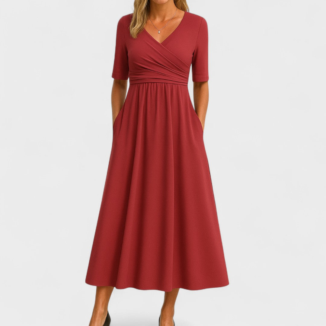 Casual V Neck Summer Dress for Women