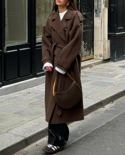 Classic Double Breasted Wool Women's Coat