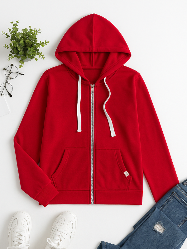 Casual Women's Hooded Sweatshirt Jacket - OutfitLondon
