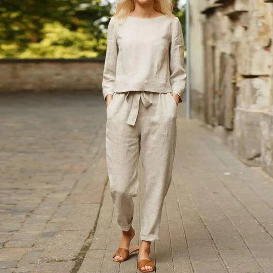 Relaxed Fit Linen Suit Set - OutfitLondon
