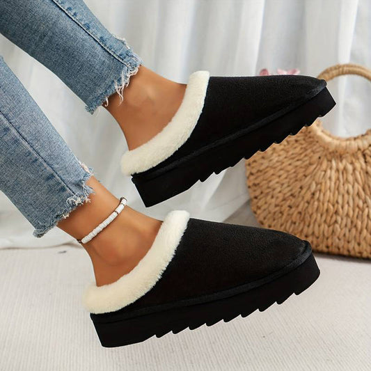 Cozy Women's Wool Fuzzy Slippers - OutfitLondon