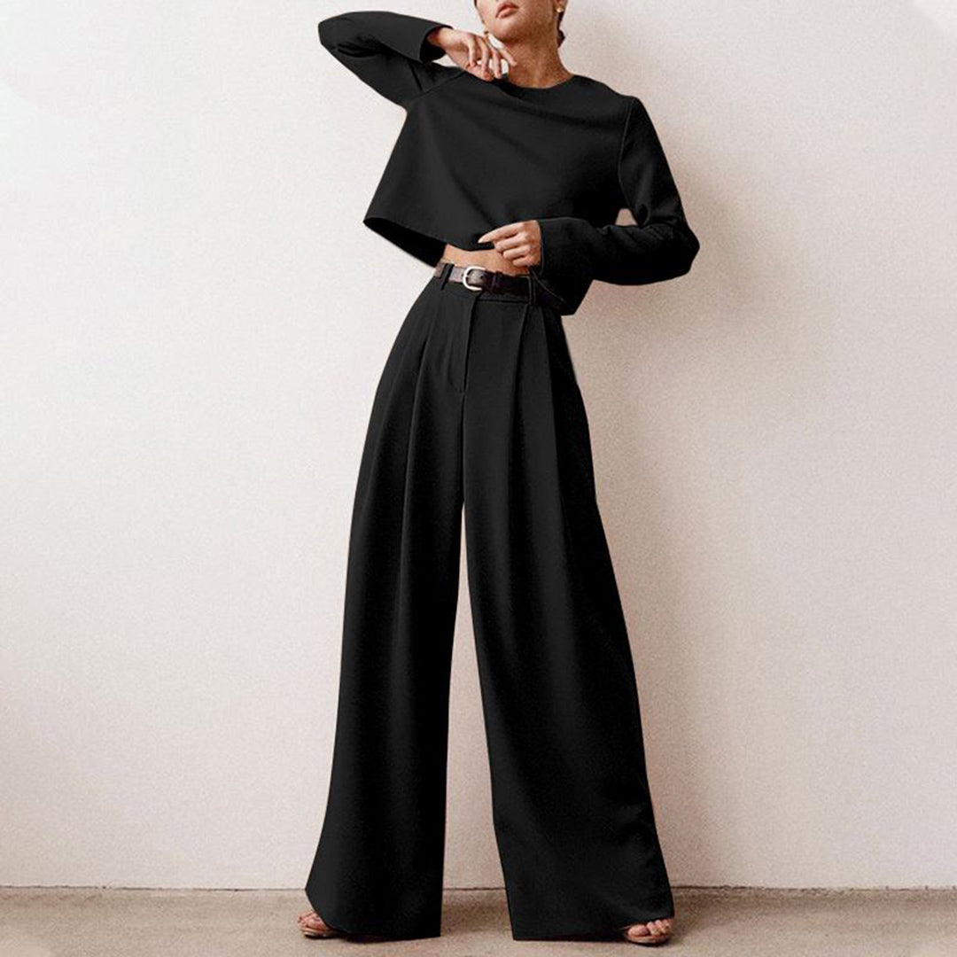 Women's Comfortable Relaxed Fit Pantsuit Set - OutfitLondon