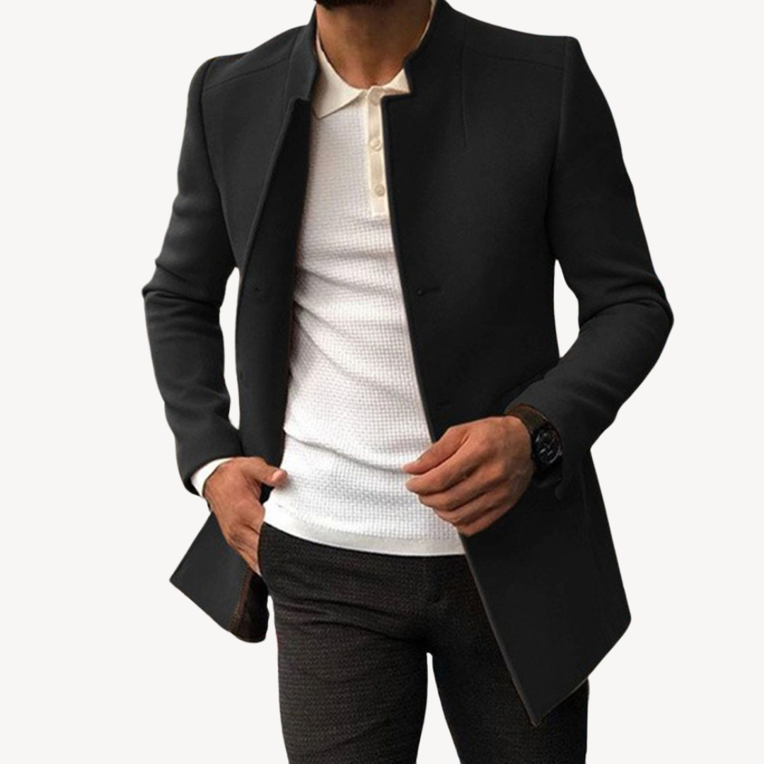 Men's Tailored Wool Winter Overcoat - OutfitLondon