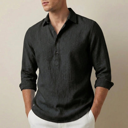 Casual Fit Henley Collar Shirt