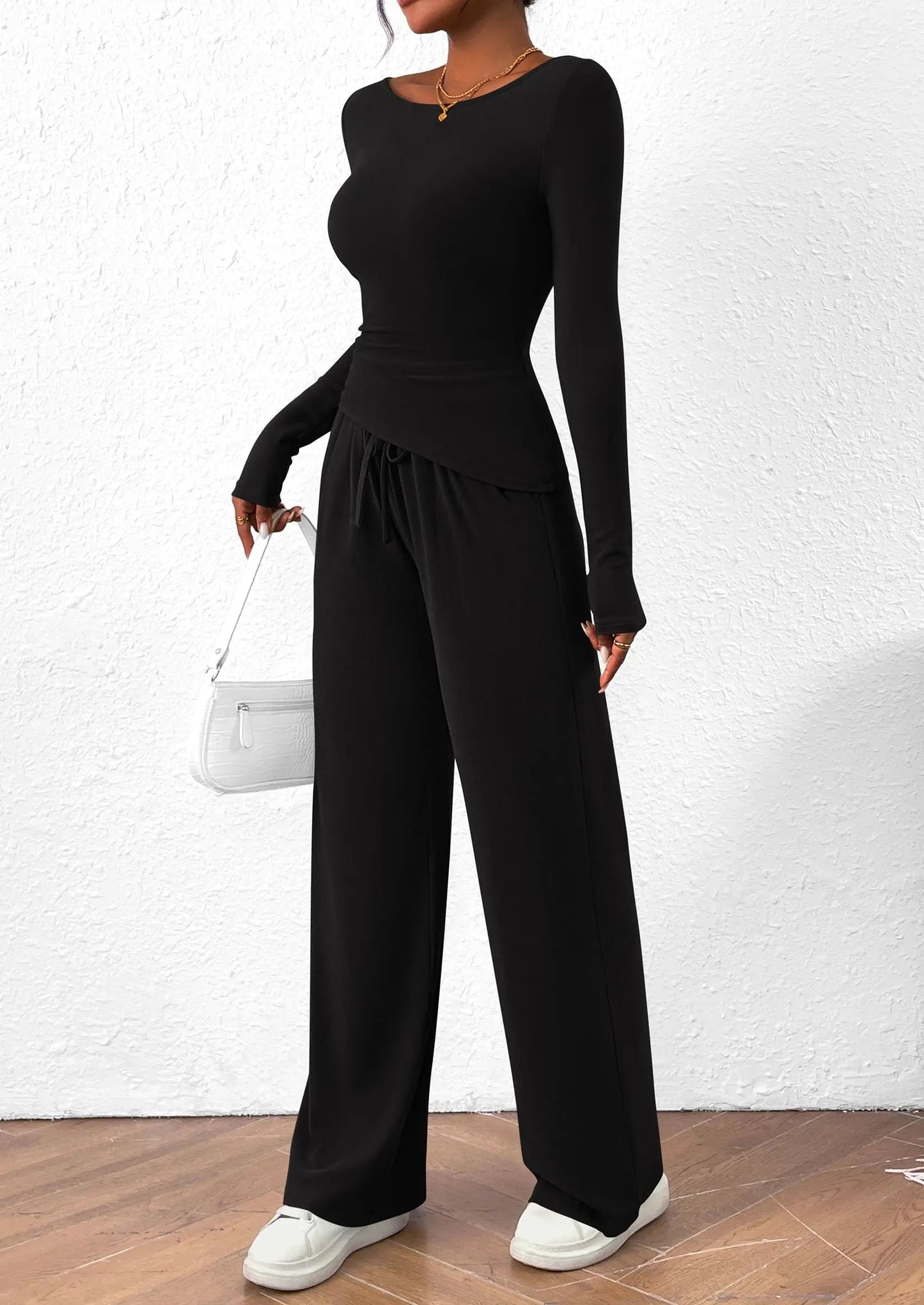Comfy Tee and Loose Fit Pants Outfit Set