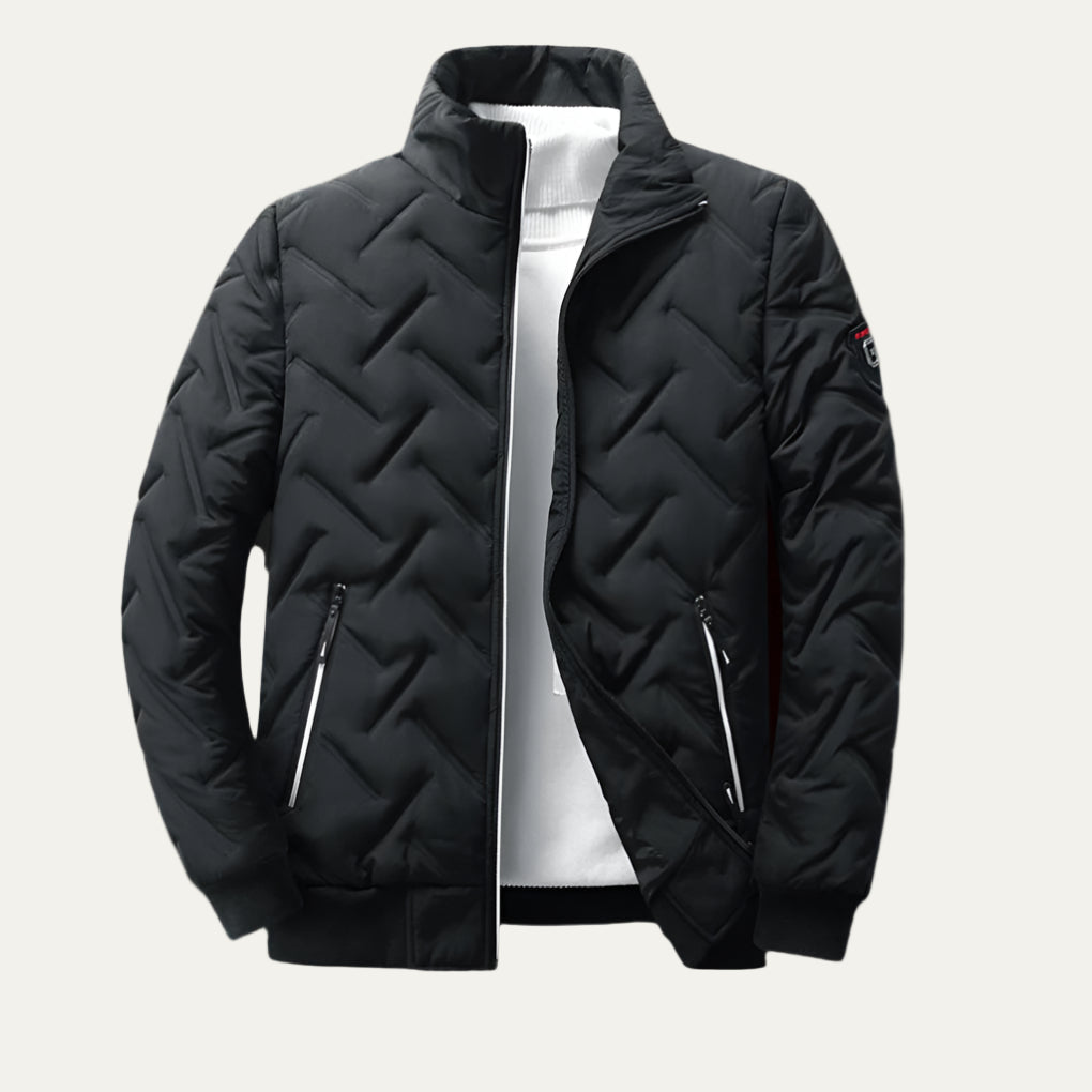 Men's Warm Padded High Neck Down Jacket - OutfitLondon