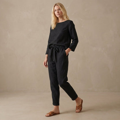 Comfy Women's Pajama Set - Loose Fit Top and Bottoms