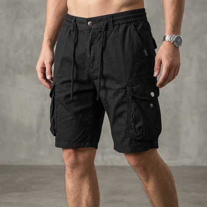 Comfortable Elastic Waist Cargo Shorts