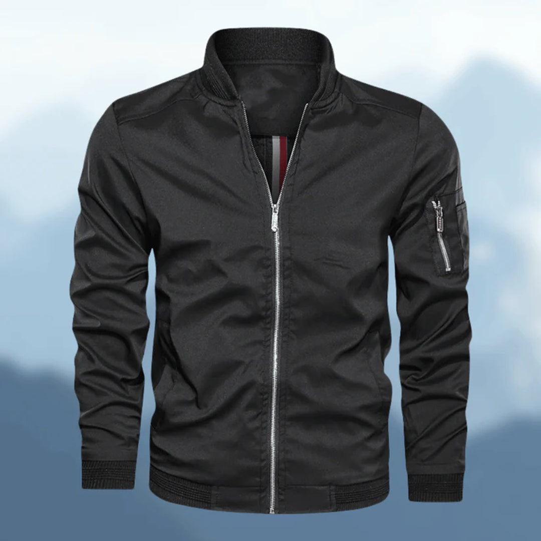 Fitted Black Biker Leather Jacket - OutfitLondon