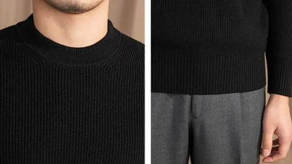 Classic Luxury Black Crew Neck Sweater