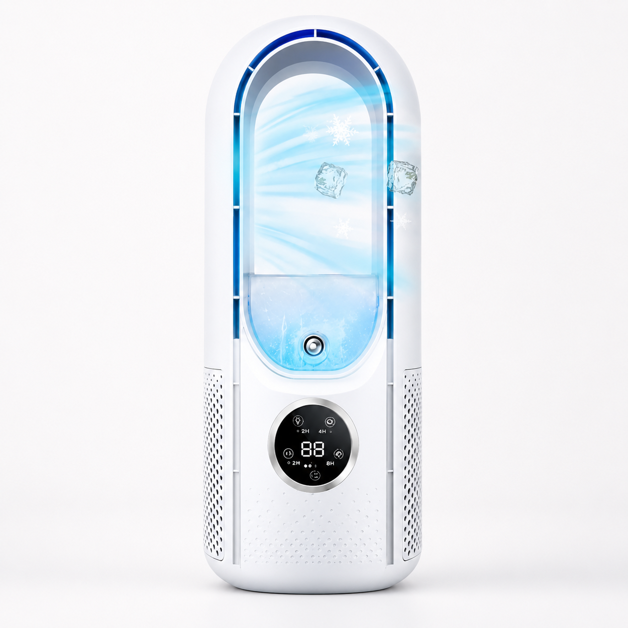 Bladeless Tower Fan | Quiet Air Circulation Fan with Sleep Mode & 24-Hour Timer | Space-Saving Fan for Home Office