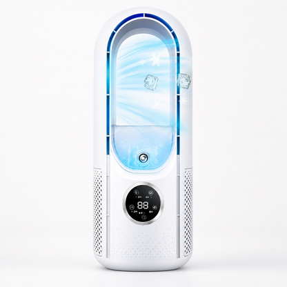 Bladeless Tower Fan | Quiet Air Circulation Fan with Sleep Mode & 24-Hour Timer | Space-Saving Fan for Home Office