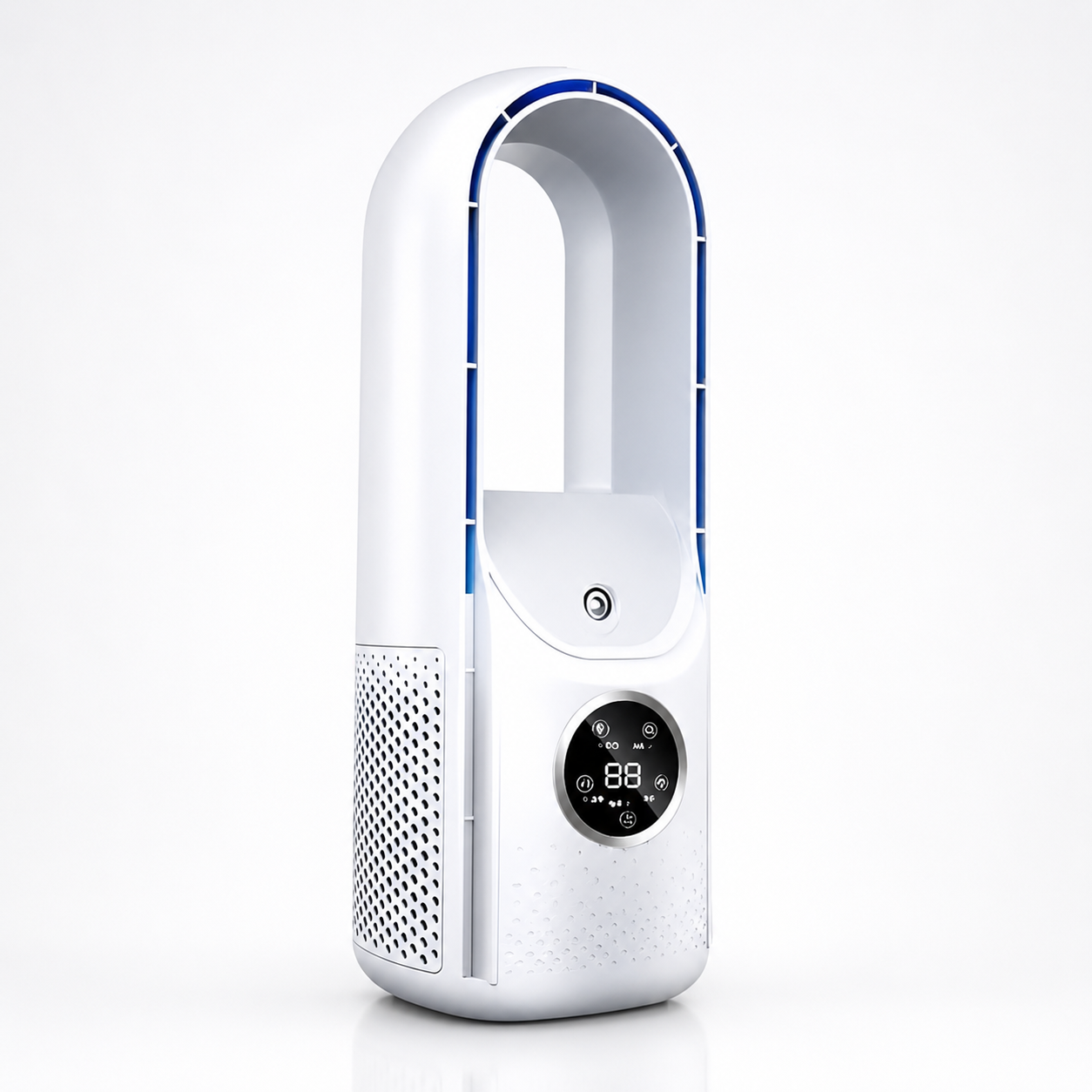 Bladeless Tower Fan | Quiet Air Circulation Fan with Sleep Mode & 24-Hour Timer | Space-Saving Fan for Home Office