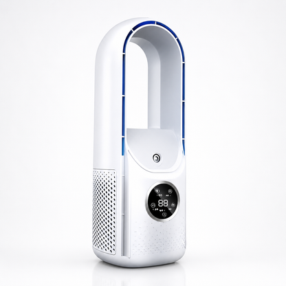 Bladeless Tower Fan | Quiet Air Circulation Fan with Sleep Mode & 24-Hour Timer | Space-Saving Fan for Home Office