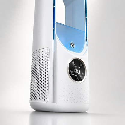 Bladeless Tower Fan | Quiet Air Circulation Fan with Sleep Mode & 24-Hour Timer | Space-Saving Fan for Home Office