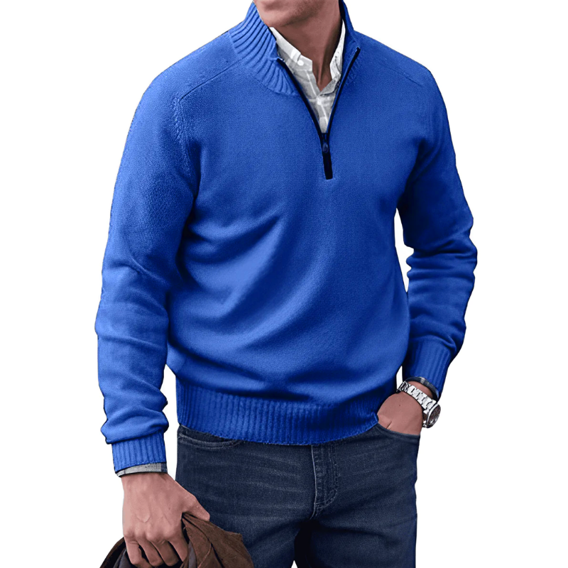 Cozy Cable Knit Half Zip Sweater