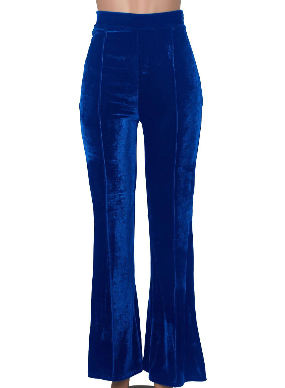 Ladies' Elegant High Waist Velvet Flare Pants