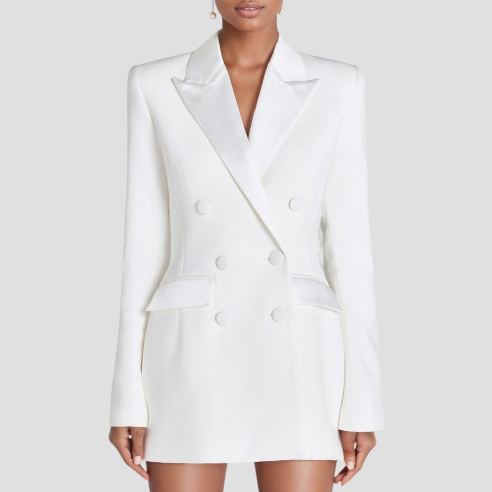 Ladies' Classic Fit Blazer Dress with Side Pockets