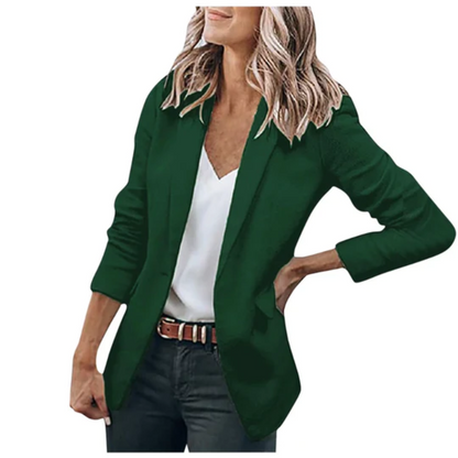 Classic Slim Fit Ladies One Button Blazer Coat