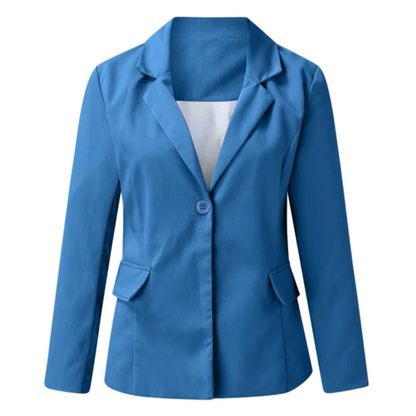 Classic Slim Fit Ladies One Button Blazer Coat