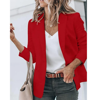 Classic Slim Fit Ladies One Button Blazer Coat