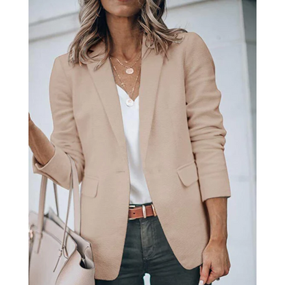 Classic Slim Fit Ladies One Button Blazer Coat