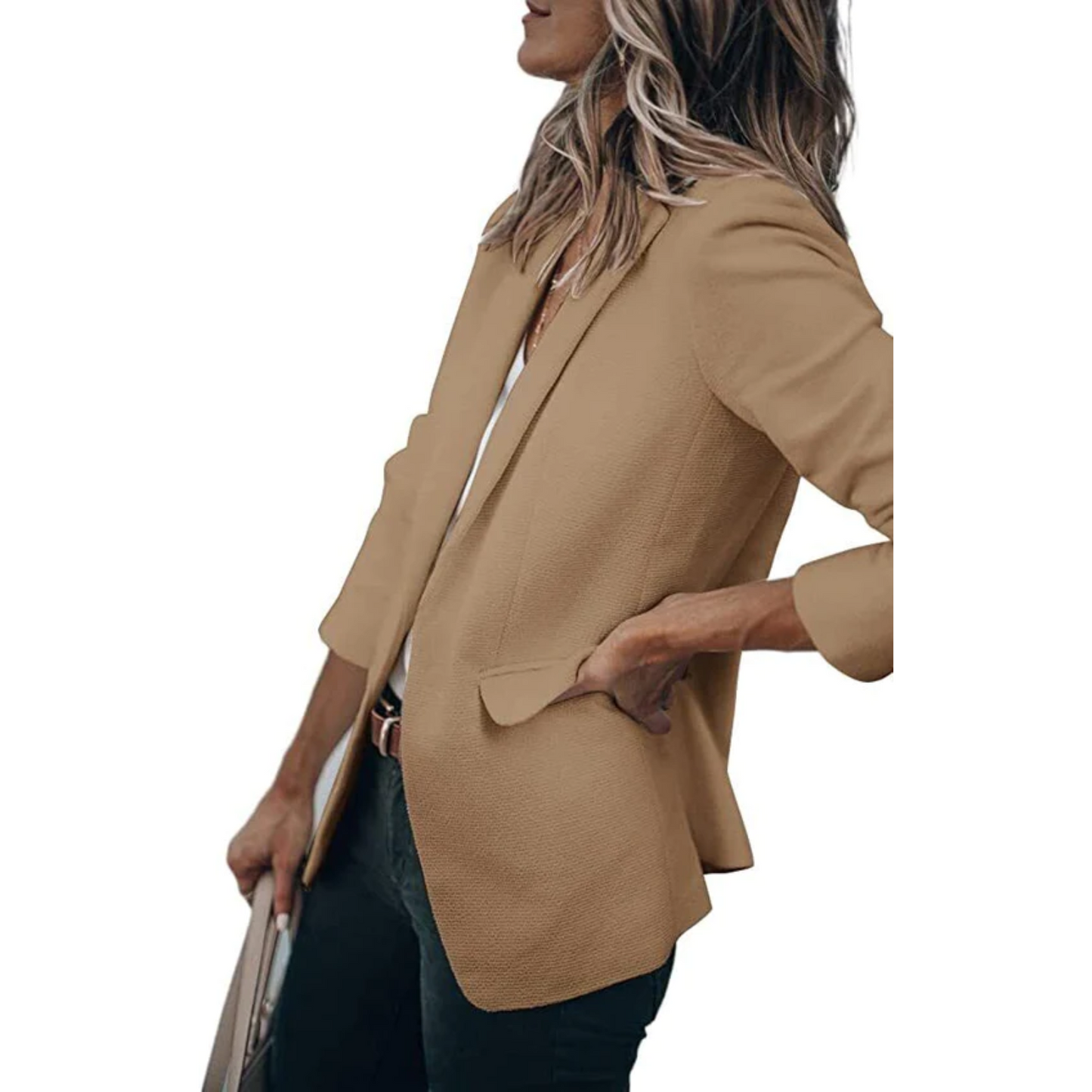 Classic Slim Fit Ladies One Button Blazer Coat