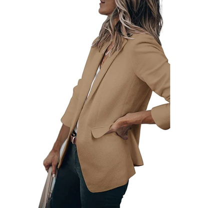 Classic Slim Fit Ladies One Button Blazer Coat