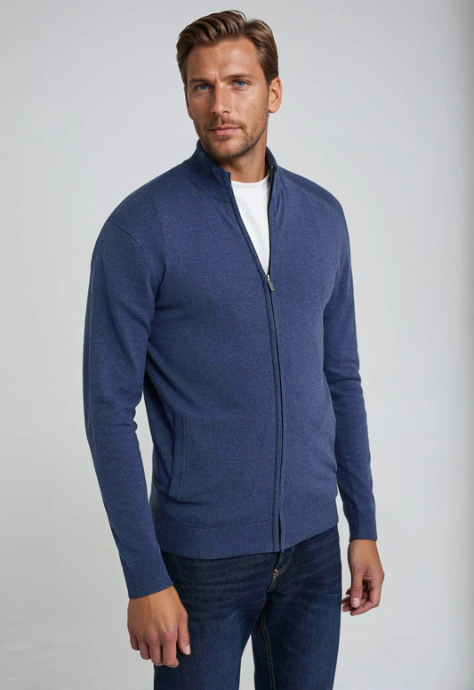 Timeless Navy Crew Neck Sweater - OutfitLondon