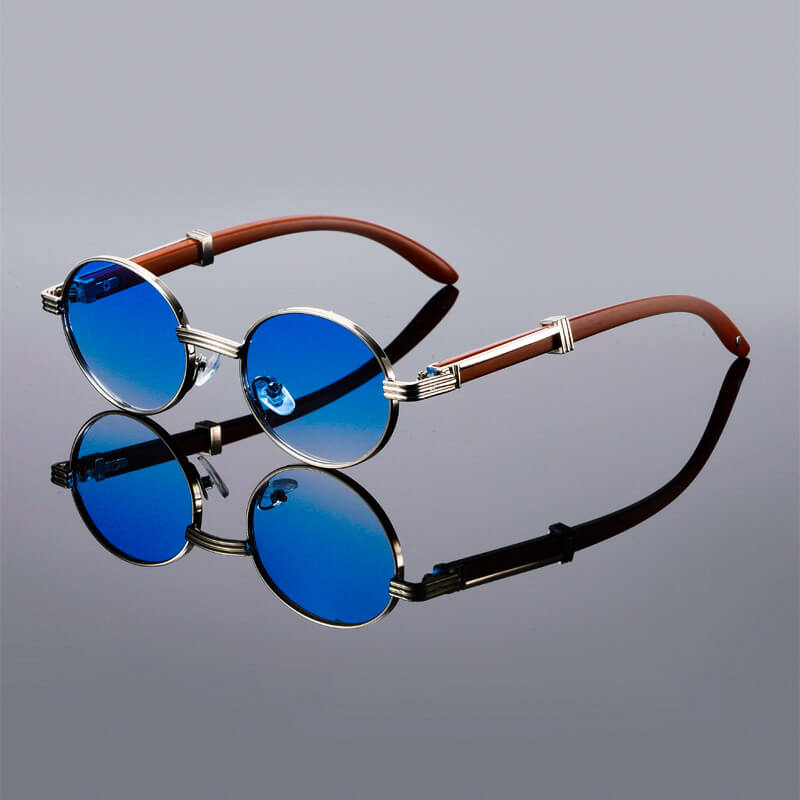 Vintage Round Shades with Mirrored Lenses - OutfitLondon