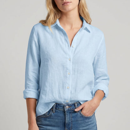 Casual Fit Floral Blouse with Long Sleeves