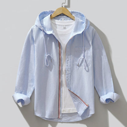 Casual Loose Fit Hoodie Zip Up Shirt