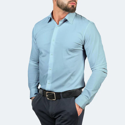 Men's Slim Fit Dress Shirt - Easy Iron, Stretchy & Comfortable