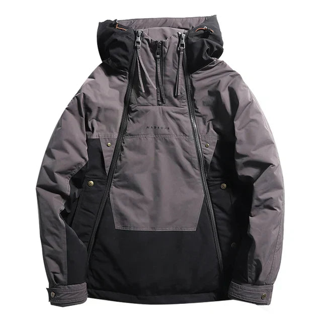 Men's White Down Jacket Windproof Water Resistant