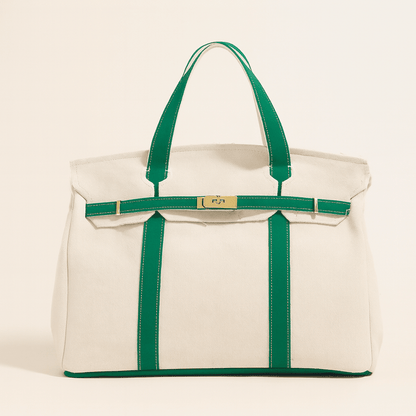 Durable Cotton Tote Bag with Sturdy Metal Frame