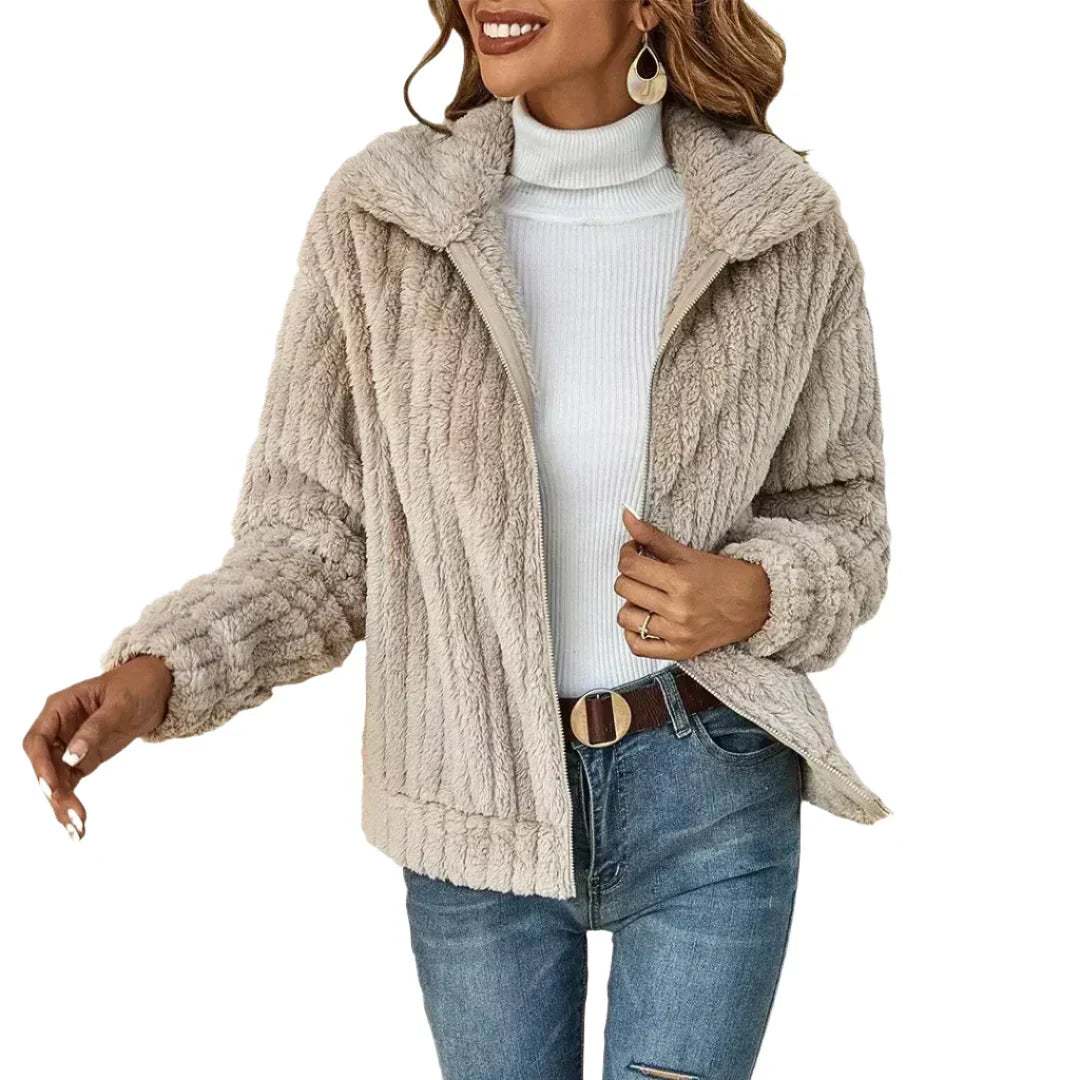 Warm High-Quality Fleece Ladies Jacket - OutfitLondon