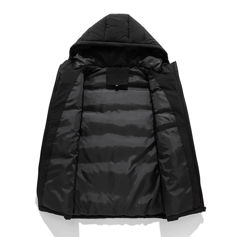 Fleece Lined Hooded Body Warmer Jacket