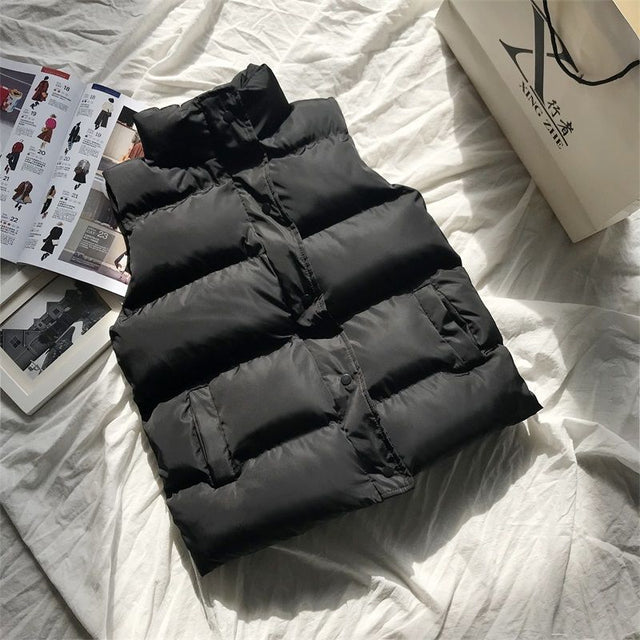 Fashionable Ladies Fall Puffer Vest - OutfitLondon