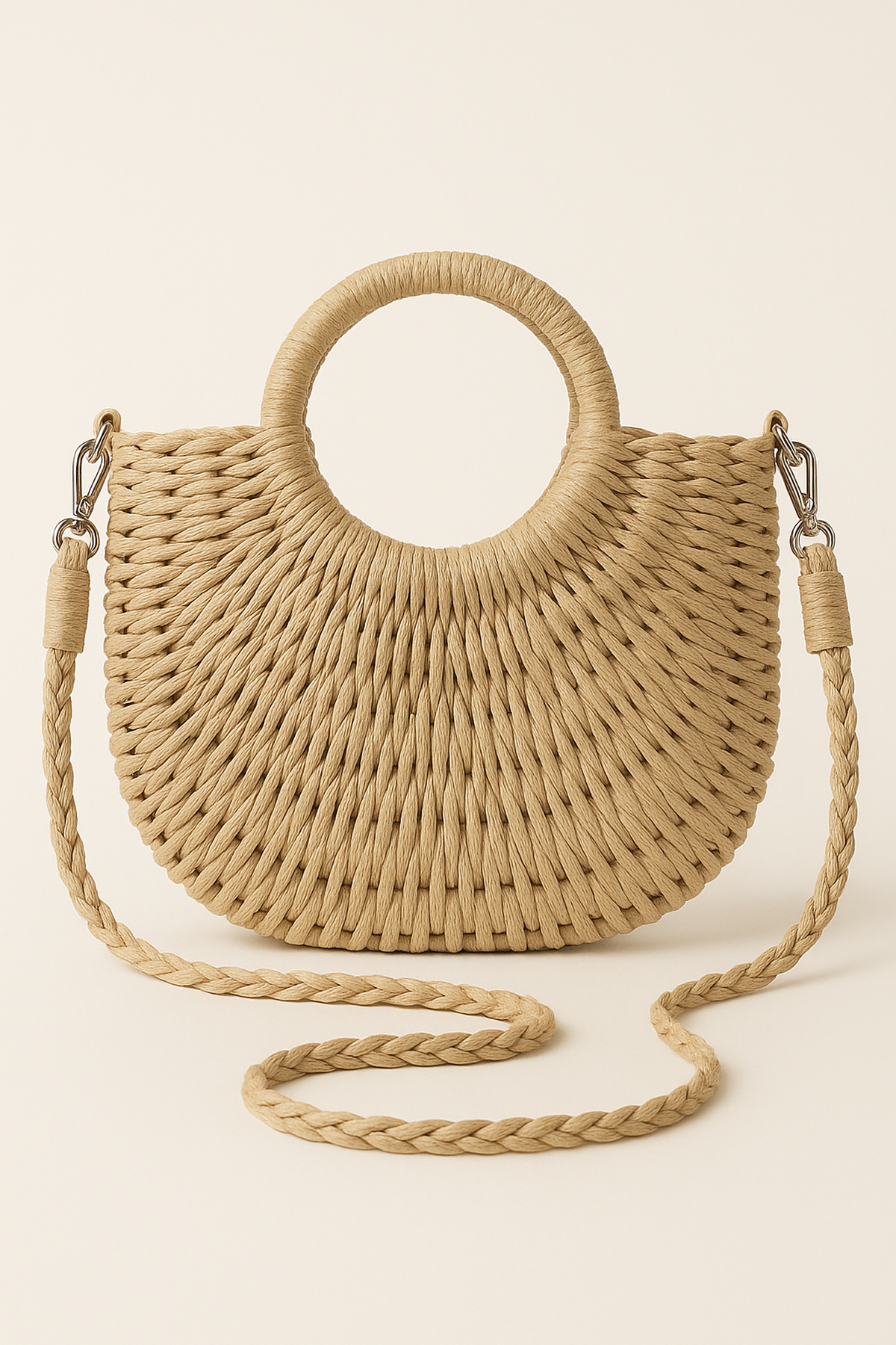 Natural Woven Summer Tote Bag - OutfitLondon