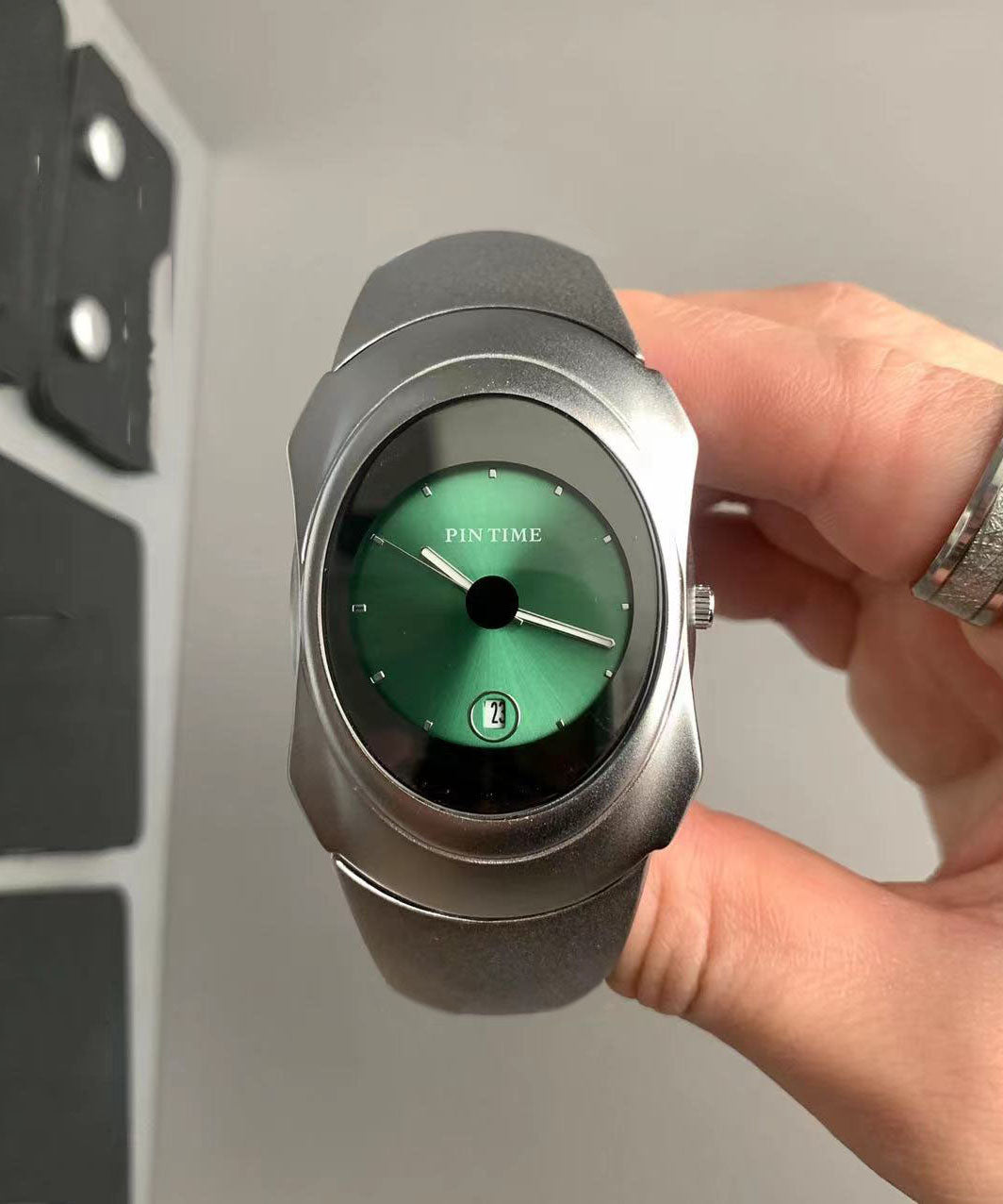 Women's Stainless Steel Quartz Watch Green Square Face - OutfitLondon