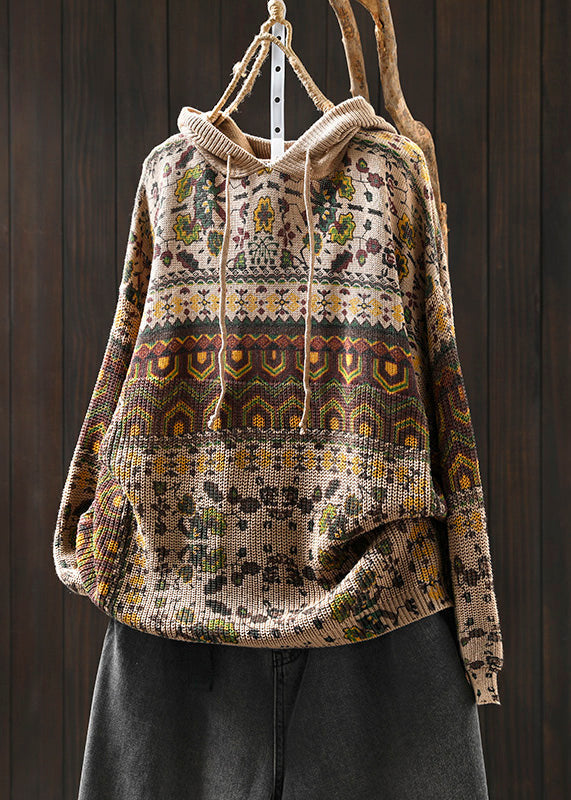Women's Cotton Hoodie Khaki Lightweight - OutfitLondon