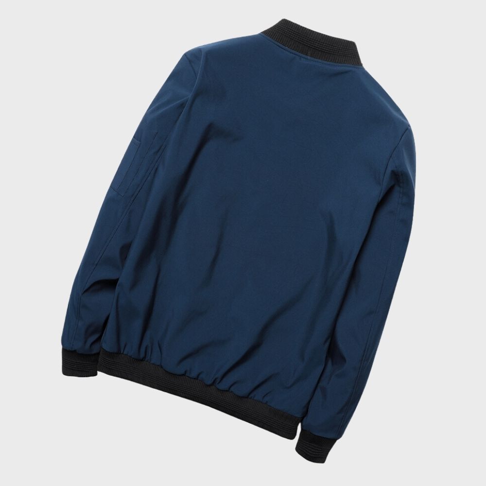 Slim Fit Lightweight Bomber Jacket Zip Up