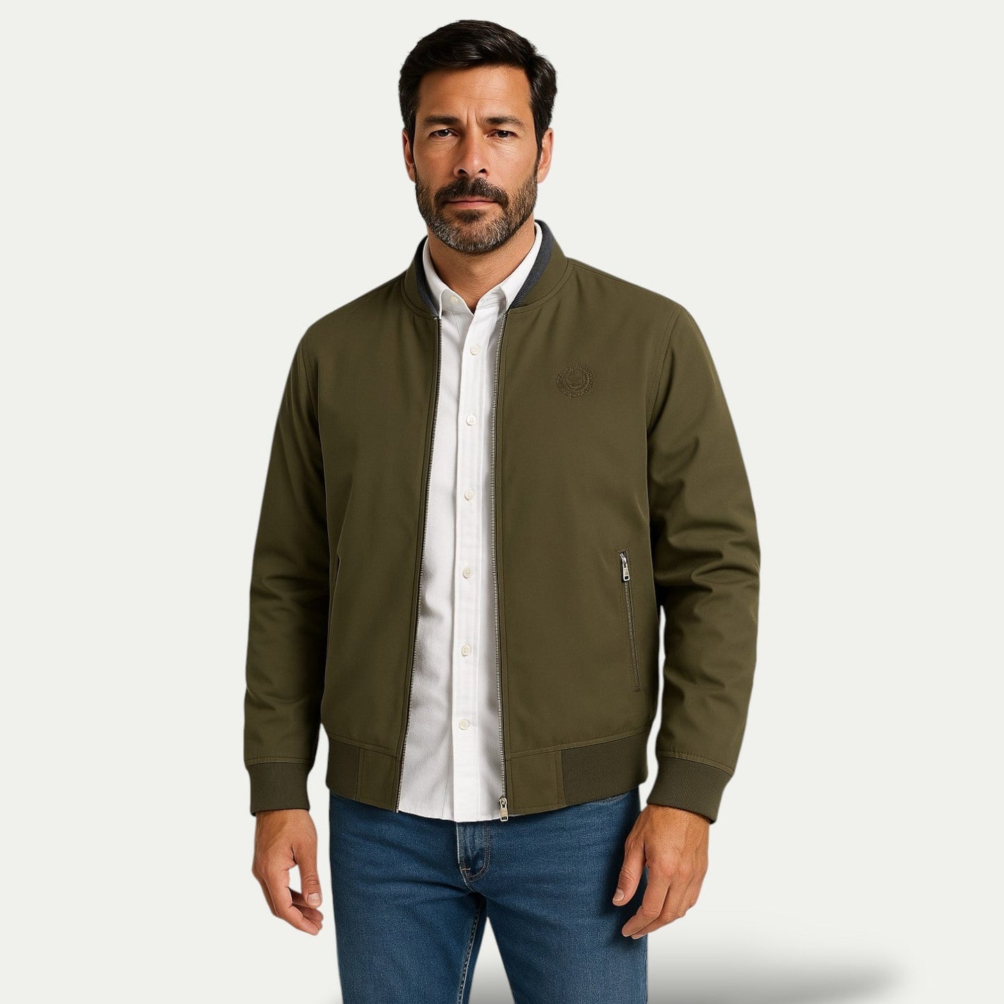 Men's Versatile Logo Bomber Jacket