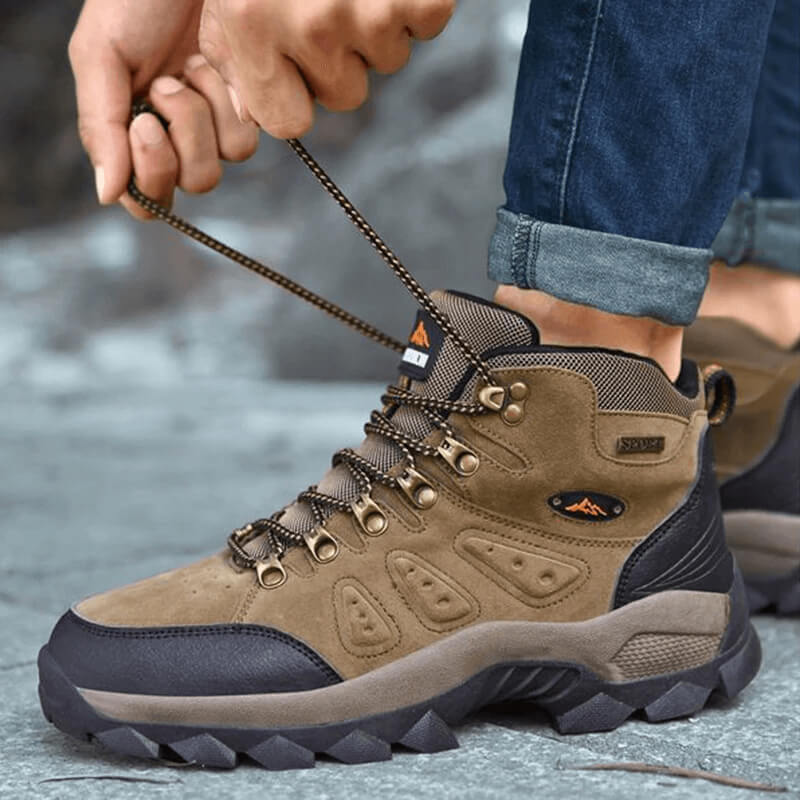 Waterproof Brown Trekking Hiking Boots