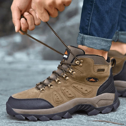 Waterproof Brown Trekking Hiking Boots