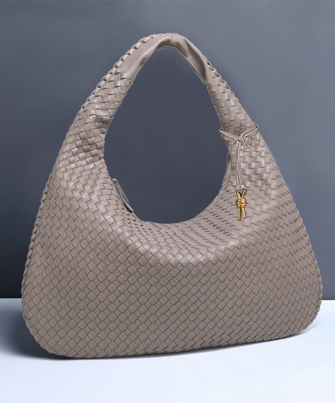 Big Synthetic Leather Shopping Bag 47x32x21cm